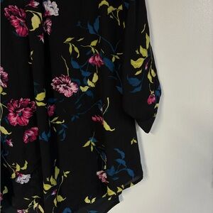 Torrid Elegant Black Floral Top